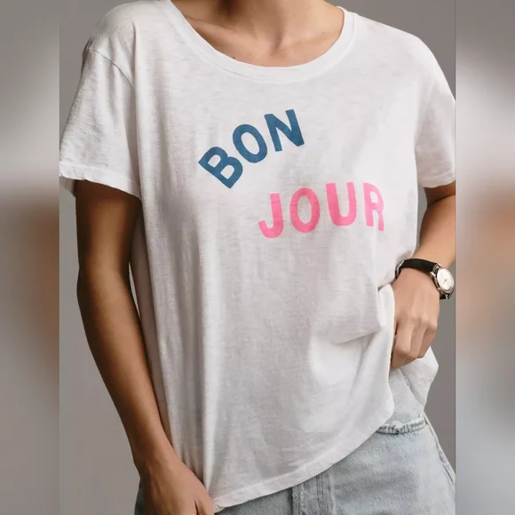 "Bon Jour" Tee by SUNDRY - Picture 3 of 5
